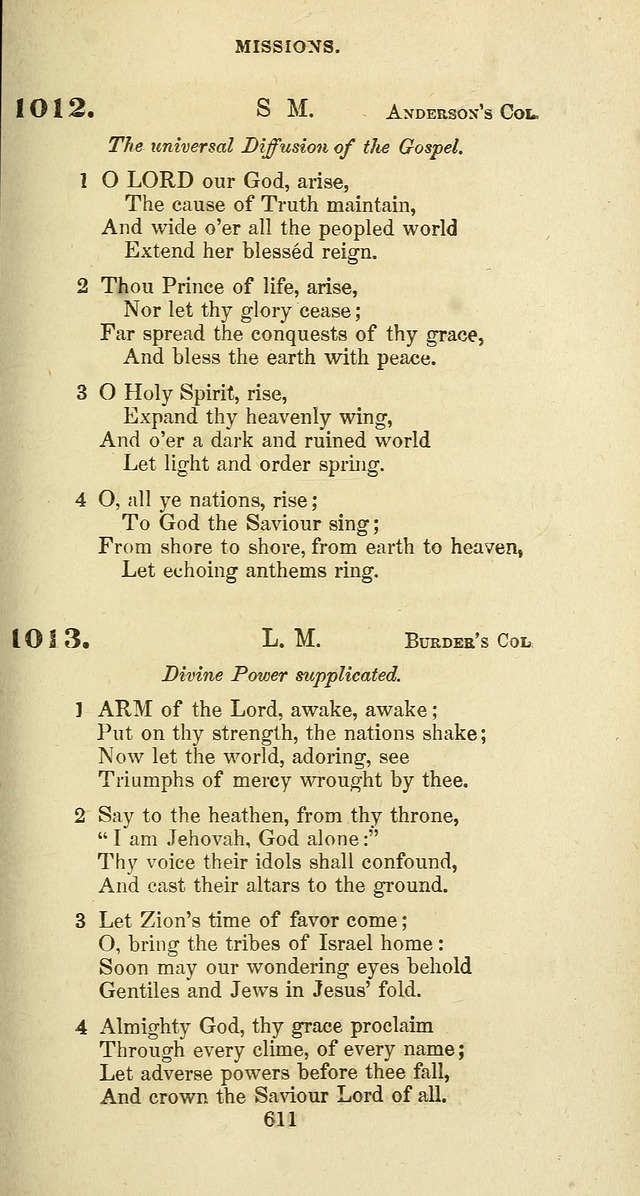 The Baptist Psalmody: a selection of hymns for the worship of God page 611