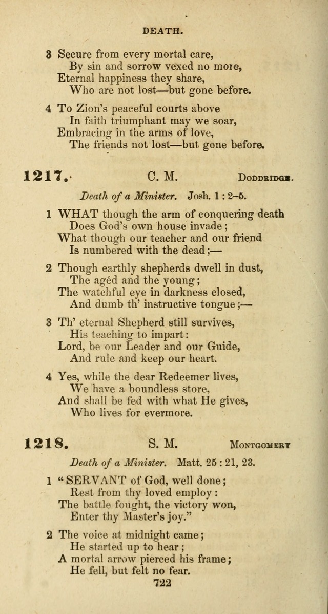 The Baptist Psalmody: a selection of hymns for the worship of God page 722