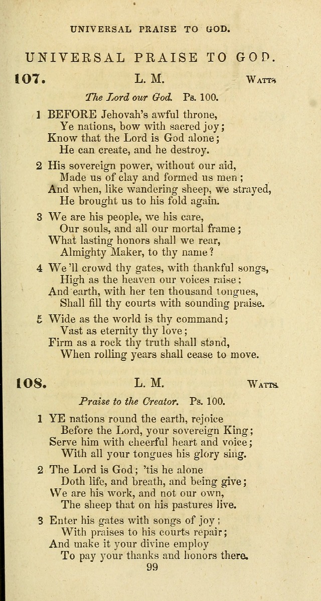 The Baptist Psalmody: a selection of hymns for the worship of God page 99