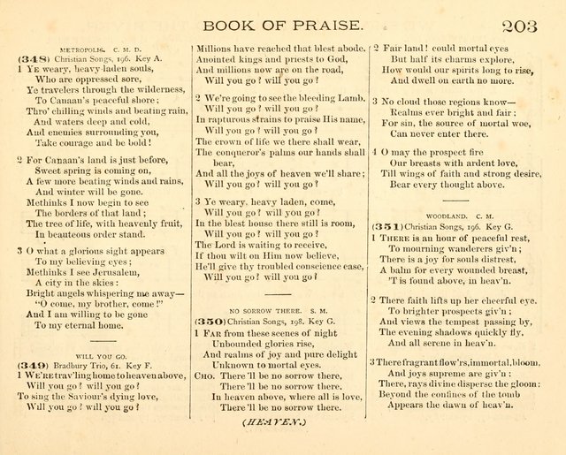 Book of Praise for the Sunday School: with hymns and tunes appropriate for the prayer meeting and the home circle page 206
