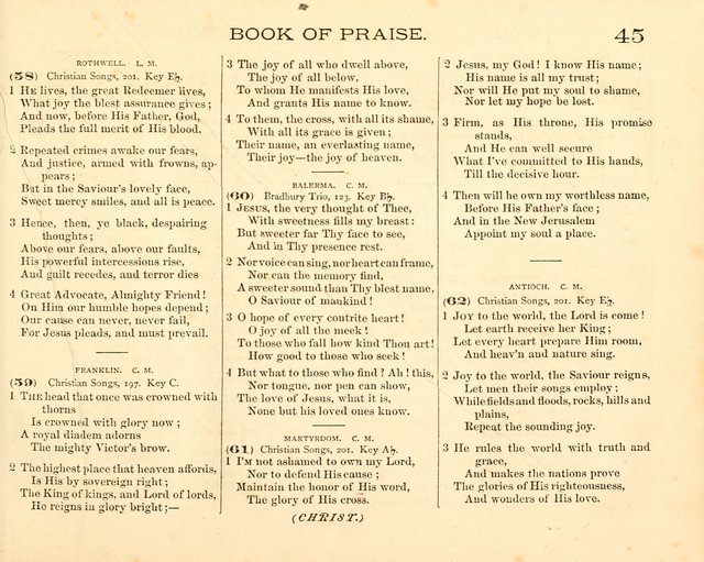 Book of Praise for the Sunday School: with hymns and tunes appropriate for the prayer meeting and the home circle page 48