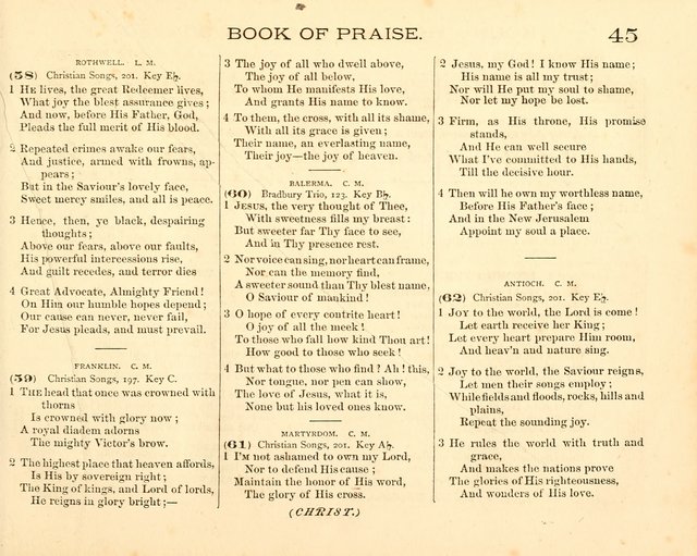 Book of Praise for the Sunday School: with hymns and tunes appropriate for the prayer meeting and the home circle page 48