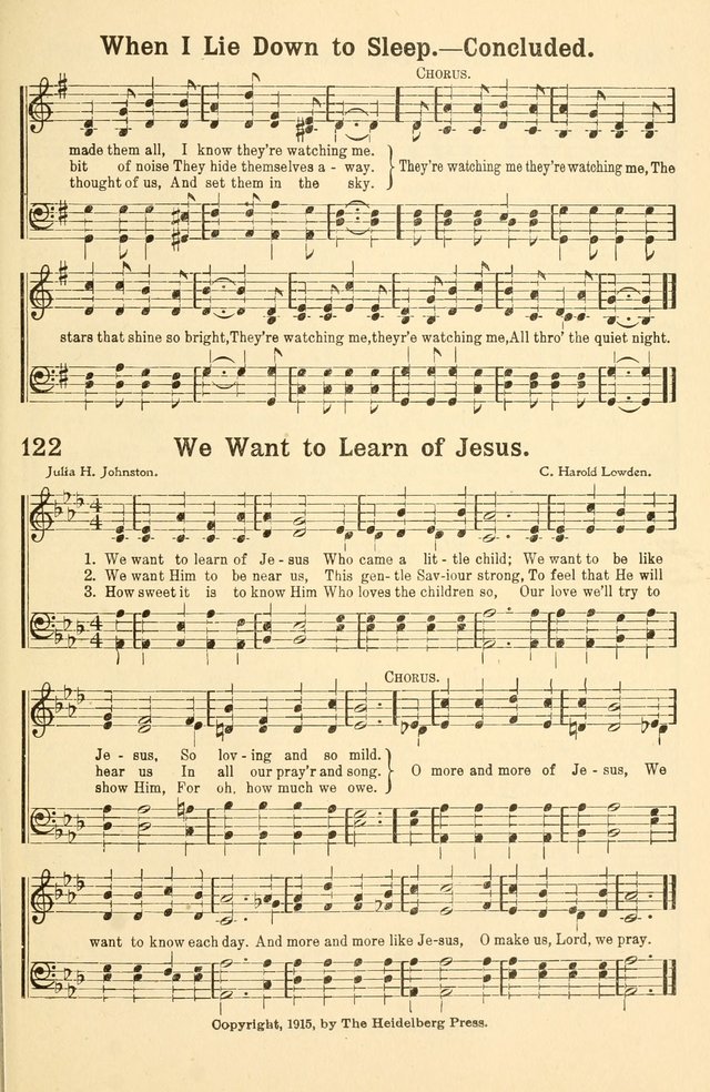 Beginner and Primary Songs: for use in Sunday School and the Home page 104