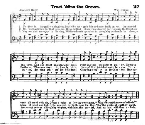 Beautiful Songs; a new and choice collection of songs for the sunday school. Also, a responsive service for each month in the year page 117