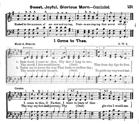 Beautiful Songs; a new and choice collection of songs for the sunday school. Also, a responsive service for each month in the year page 131