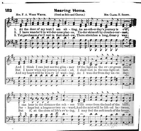 Beautiful Songs; a new and choice collection of songs for the sunday school. Also, a responsive service for each month in the year page 152