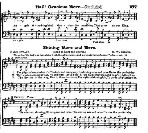 Beautiful Songs; a new and choice collection of songs for the sunday school. Also, a responsive service for each month in the year page 157