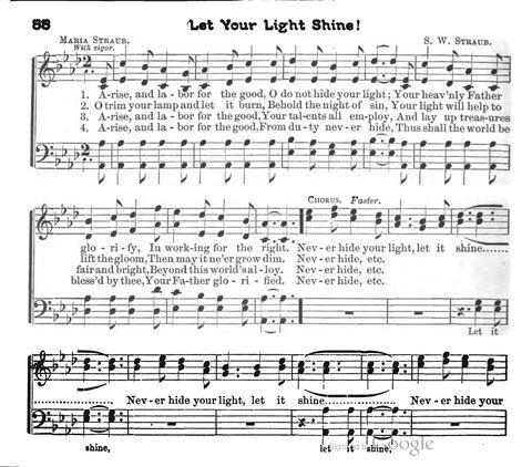 Beautiful Songs; a new and choice collection of songs for the sunday school. Also, a responsive service for each month in the year page 88
