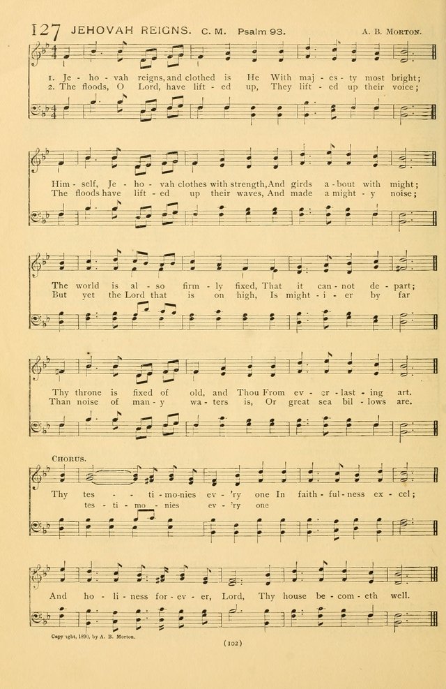 Bible Songs: consisting of selections from the Psalms set to music suitable for Sabbath Schools, prayer meetings, etc. page 102
