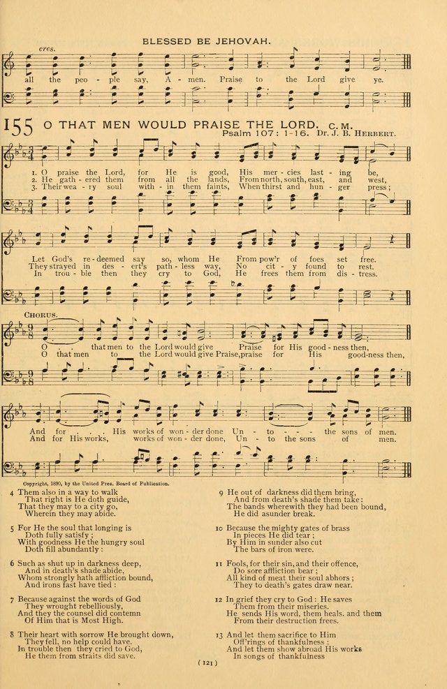 Bible Songs: consisting of selections from the Psalms set to music suitable for Sabbath Schools, prayer meetings, etc. page 121