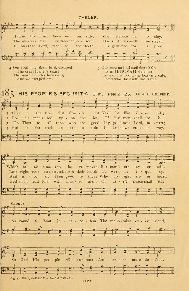 Bible Songs: consisting of selections from the Psalms set to music suitable for Sabbath Schools, prayer meetings, etc. page 147