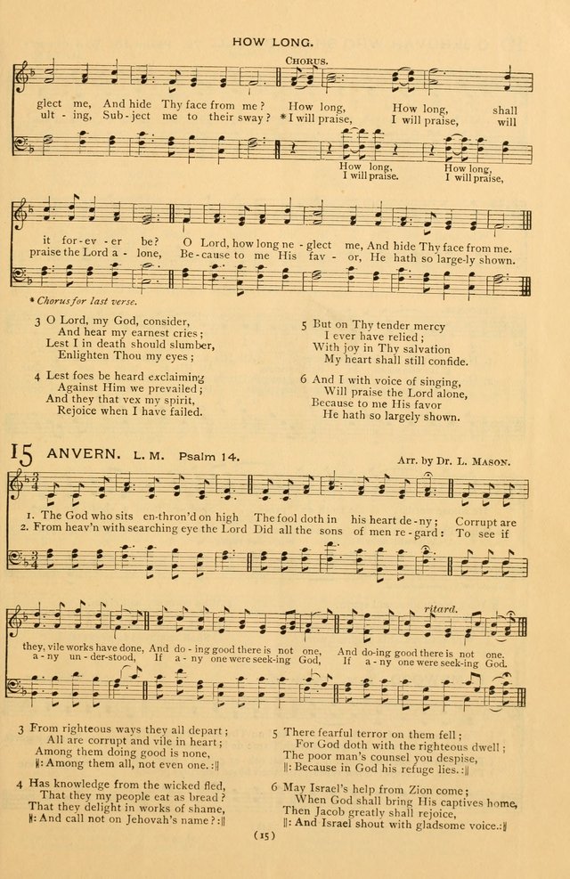 Bible Songs: consisting of selections from the Psalms set to music suitable for Sabbath Schools, prayer meetings, etc. page 15