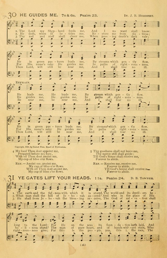 Bible Songs: consisting of selections from the Psalms set to music suitable for Sabbath Schools, prayer meetings, etc. page 26