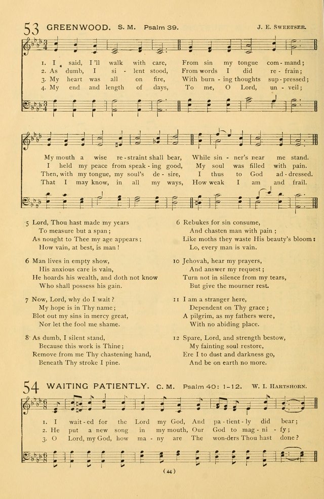 Bible Songs: consisting of selections from the Psalms set to music suitable for Sabbath Schools, prayer meetings, etc. page 44