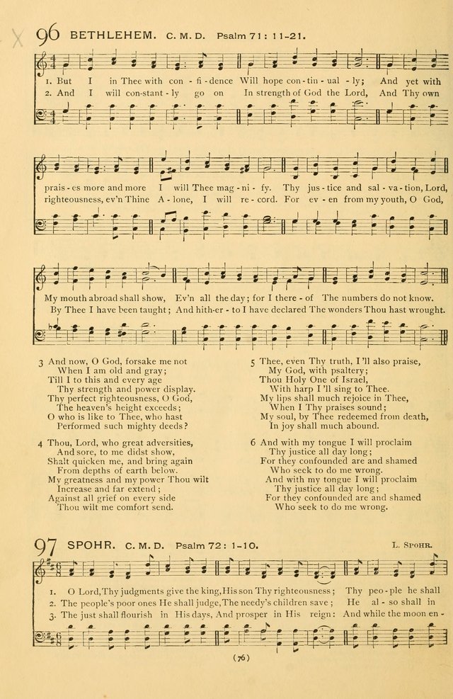 Bible Songs: consisting of selections from the Psalms set to music suitable for Sabbath Schools, prayer meetings, etc. page 76