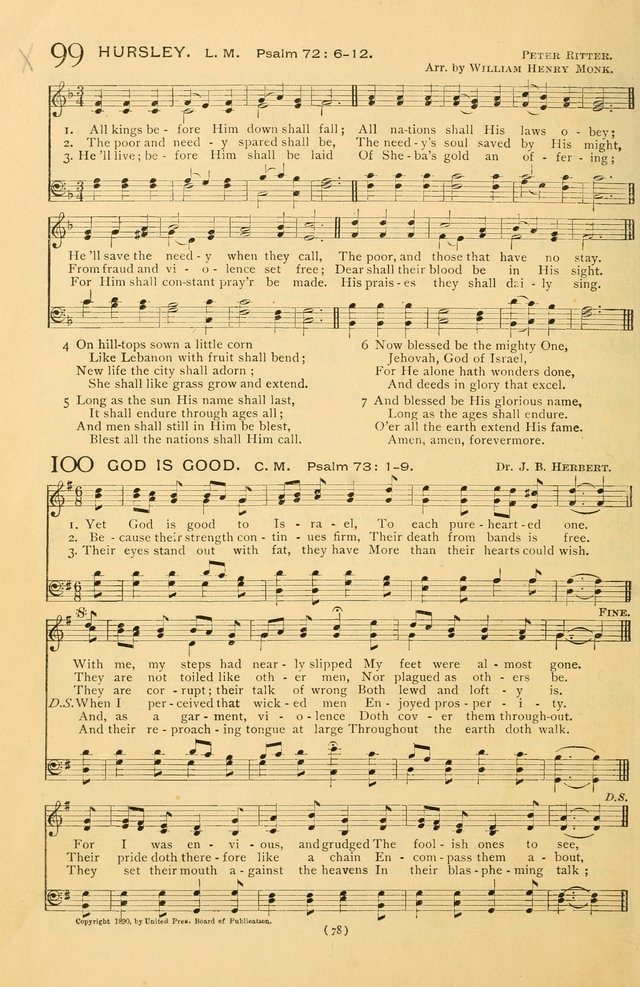 Bible Songs: consisting of selections from the Psalms set to music suitable for Sabbath Schools, prayer meetings, etc. page 78