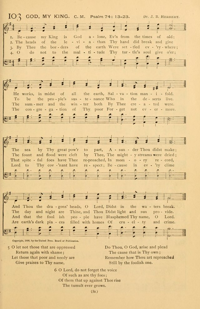 Bible Songs: consisting of selections from the Psalms set to music suitable for Sabbath Schools, prayer meetings, etc. page 81