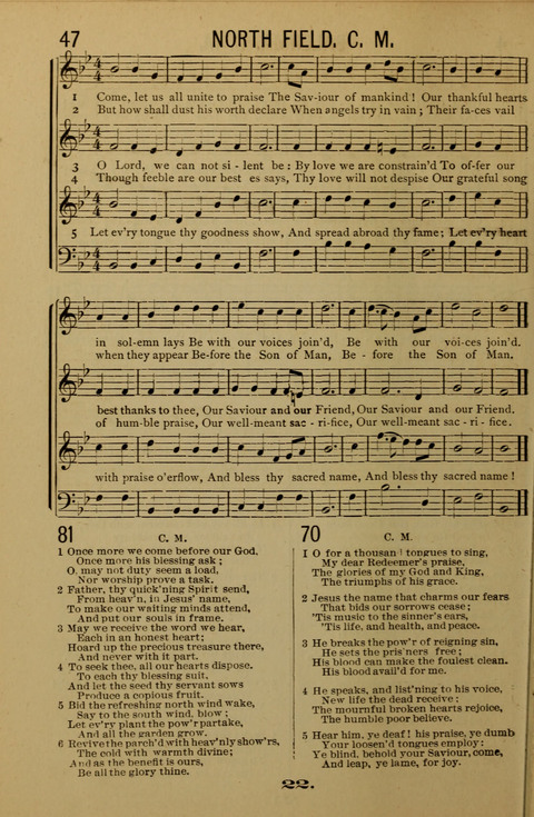 Bible School Echoes, and Sacred Hymns page 22