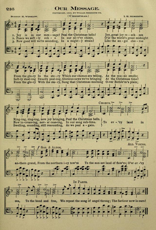 The Bible School Hymnal page 206
