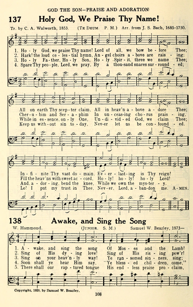 The Baptist Standard Hymnal: with responsive readings: a new book for all services page 100