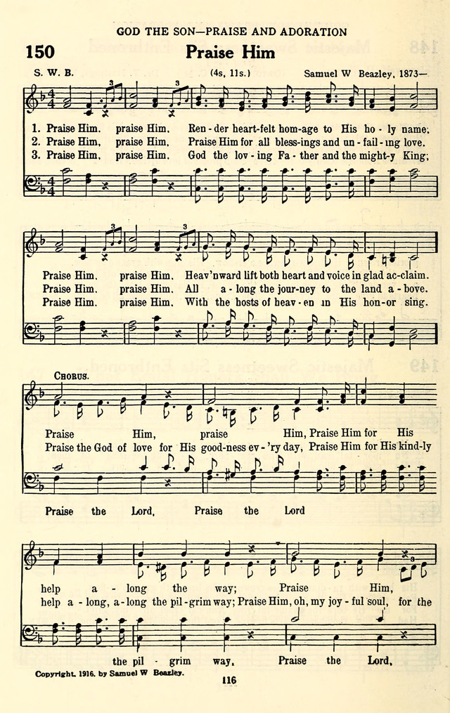 The Baptist Standard Hymnal: with responsive readings: a new book for all services page 108