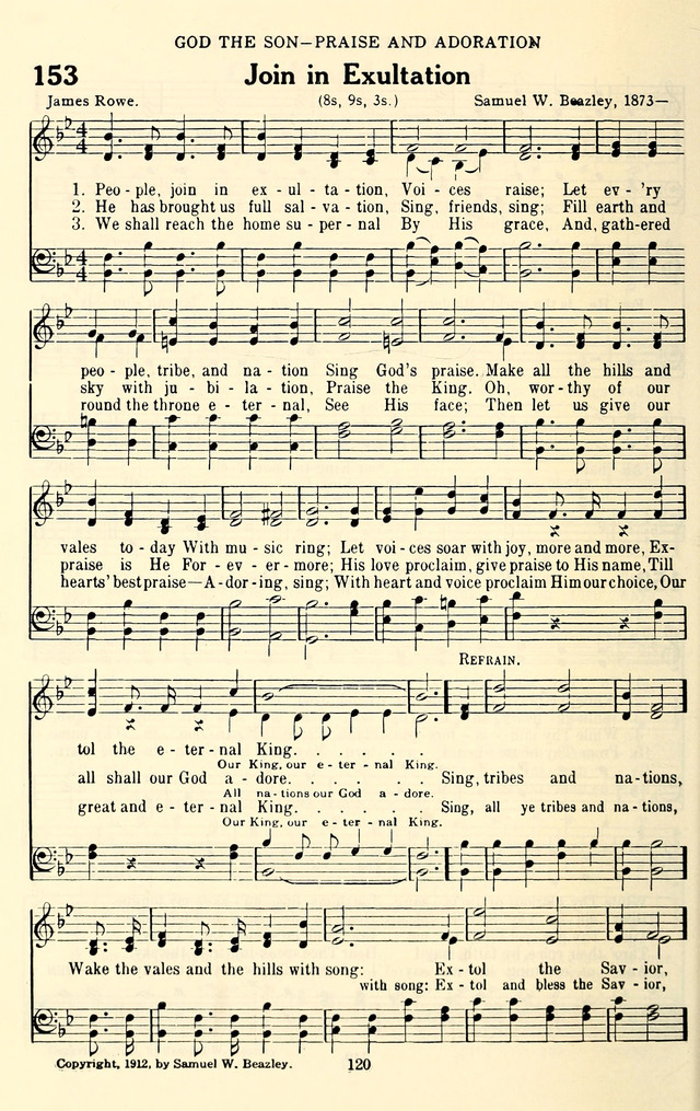 The Baptist Standard Hymnal: with responsive readings: a new book for all services page 112