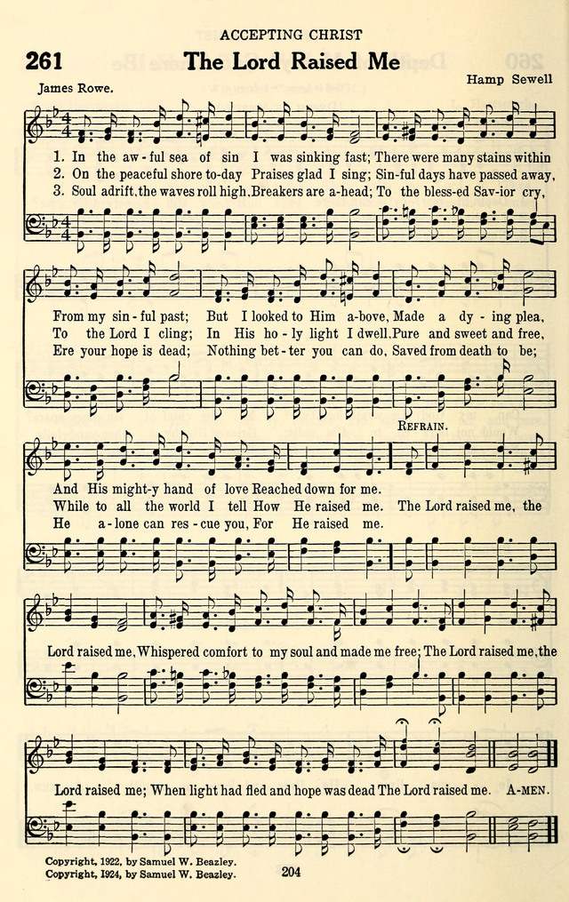 The Baptist Standard Hymnal: with responsive readings: a new book for all services page 196