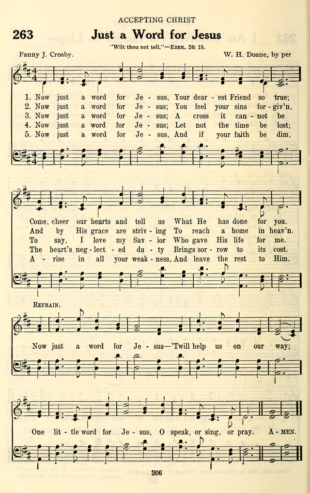 The Baptist Standard Hymnal: with responsive readings: a new book for all services page 198