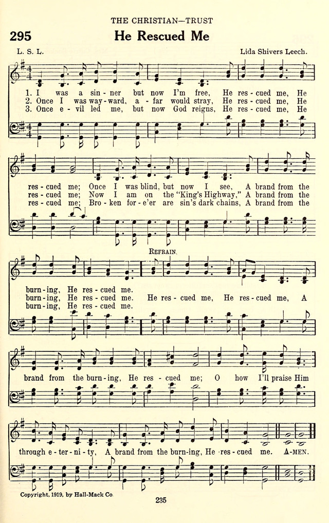 The Baptist Standard Hymnal: with responsive readings: a new book for all services page 227