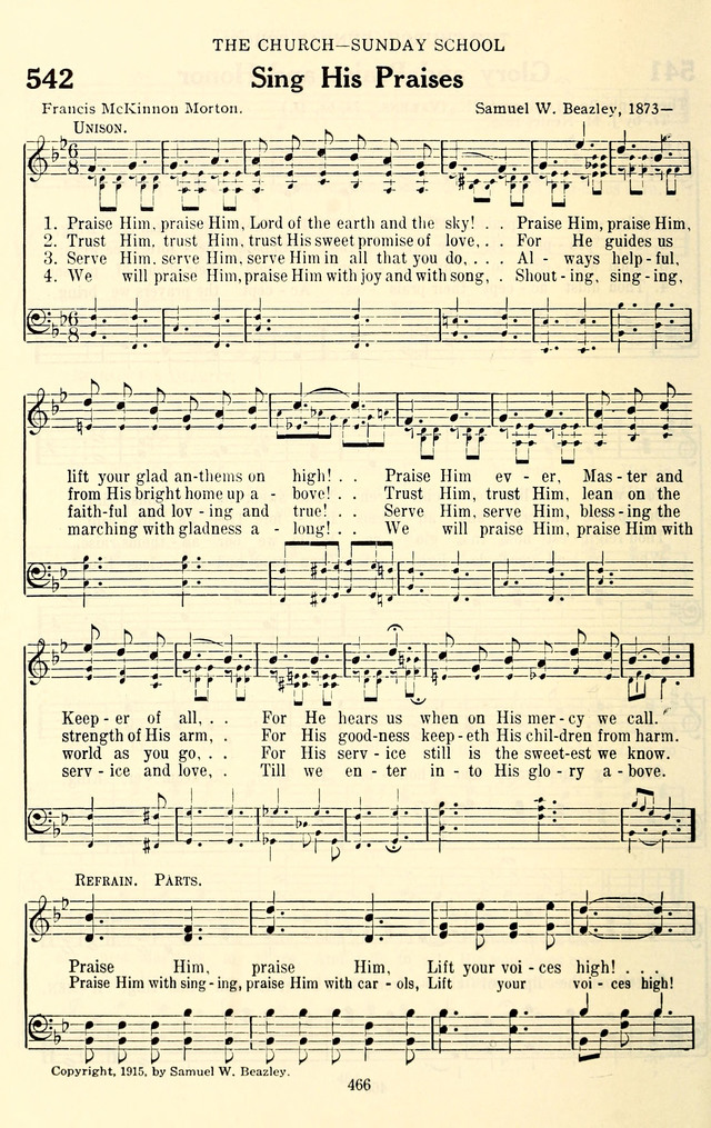 The Baptist Standard Hymnal: with responsive readings: a new book for all services page 458
