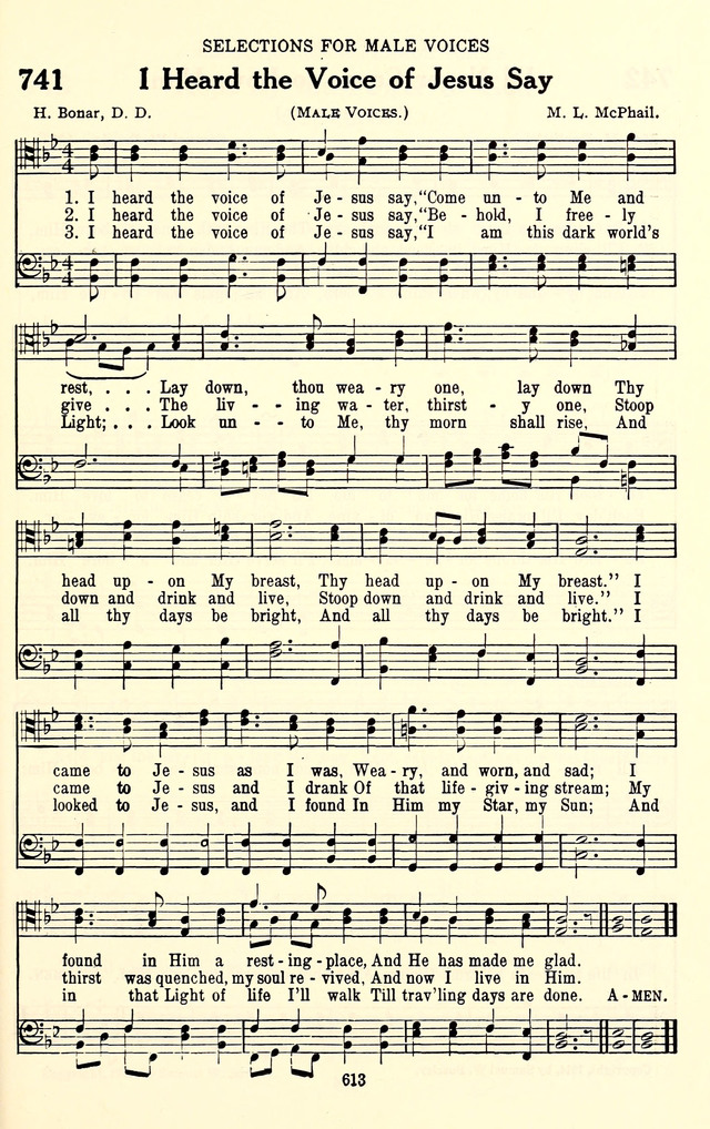 The Baptist Standard Hymnal: with responsive readings: a new book for all services page 605