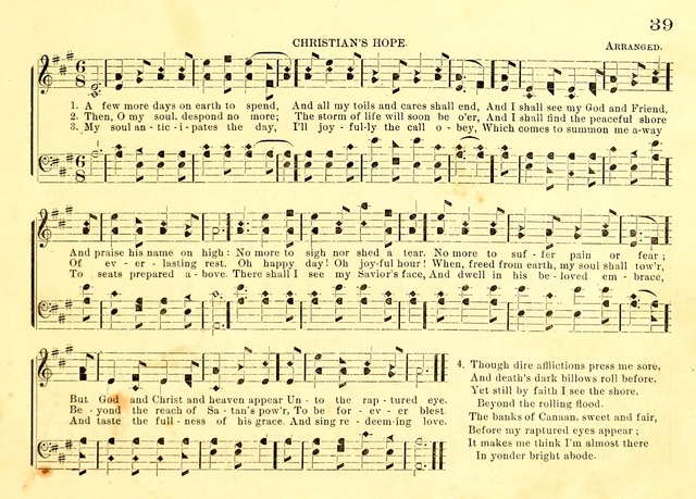 Bible School Hymns and Sacred Songs for Sunday Schools and Other Religious Services page 39