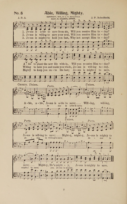 Baptist Student Missionary Movement Hymnal: First Annual Convention of the Baptist Student Missionary Movement, Fort Worth, Texas, March 22-26, 1916 page 5