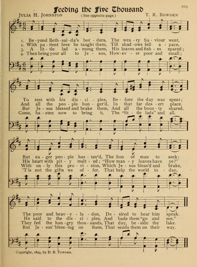 Bible Study Songs: for junior societies, junior and primary Sunday schools page 109