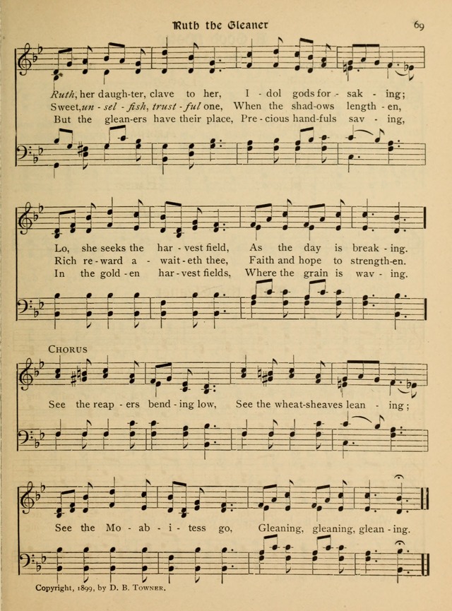 Bible Study Songs: for junior societies, junior and primary Sunday schools page 69