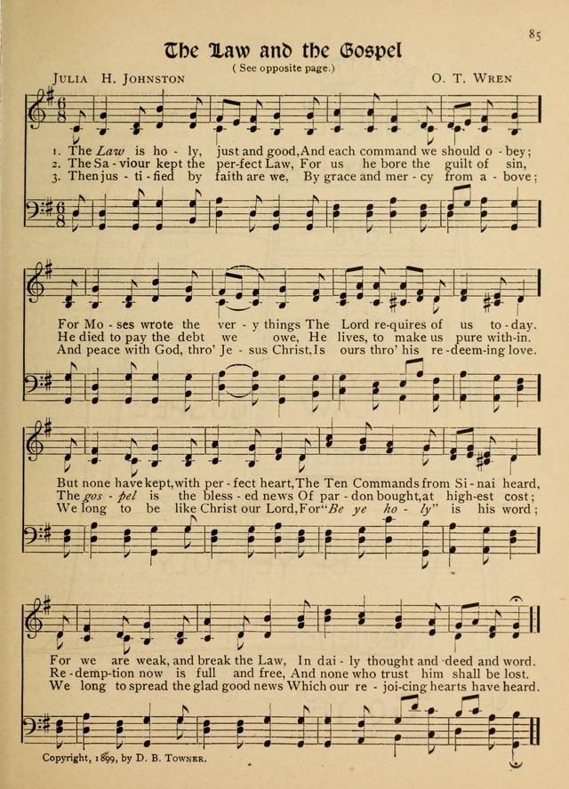 Bible Study Songs: for junior societies, junior and primary Sunday schools page 85