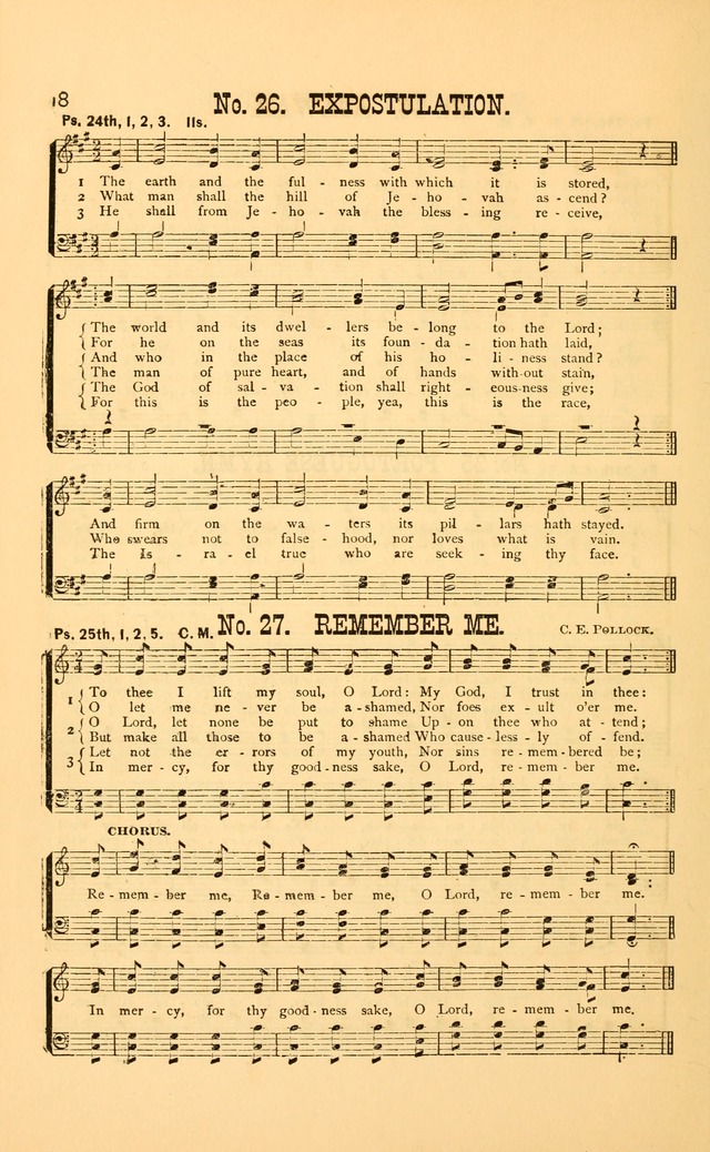 Bible Songs: consisting of selections from the psalms, set to music, suitable for Sabbath Schools, Prayer Meetings, etc. page 18