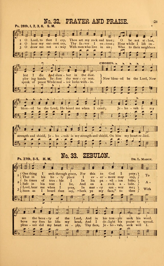 Bible Songs: consisting of selections from the psalms, set to music, suitable for Sabbath Schools, Prayer Meetings, etc. page 21