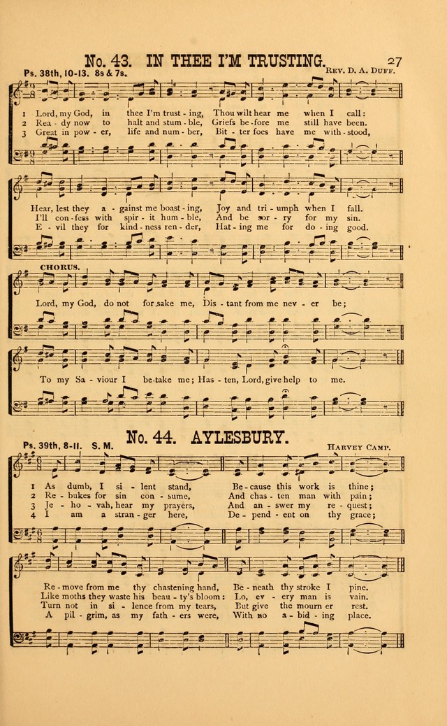 Bible Songs: consisting of selections from the psalms, set to music, suitable for Sabbath Schools, Prayer Meetings, etc. page 27