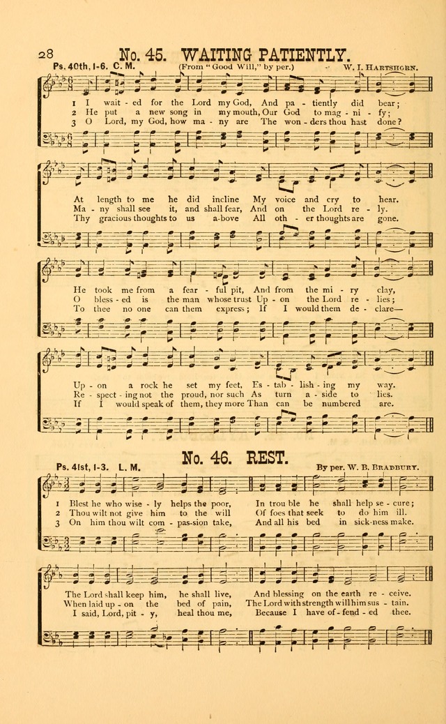 Bible Songs: consisting of selections from the psalms, set to music, suitable for Sabbath Schools, Prayer Meetings, etc. page 28