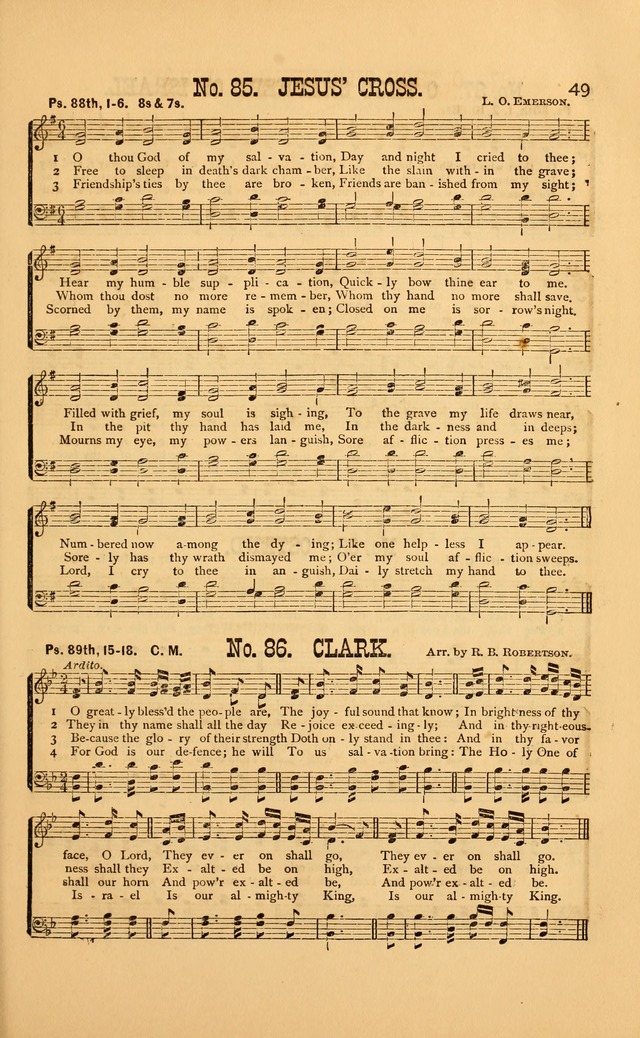 Bible Songs: consisting of selections from the psalms, set to music, suitable for Sabbath Schools, Prayer Meetings, etc. page 49