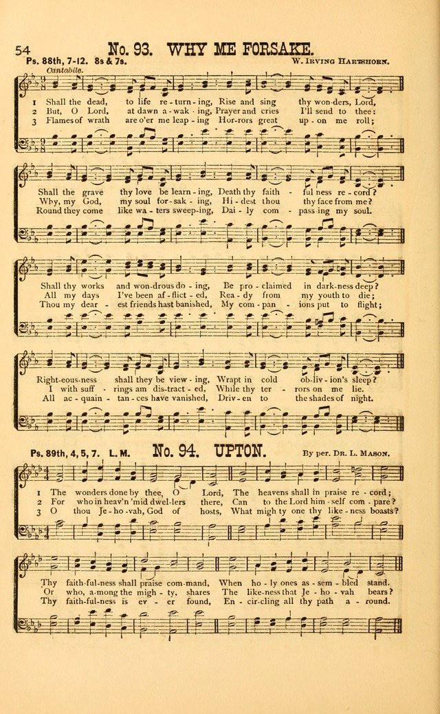 Bible Songs: consisting of selections from the psalms, set to music, suitable for Sabbath Schools, Prayer Meetings, etc. page 54