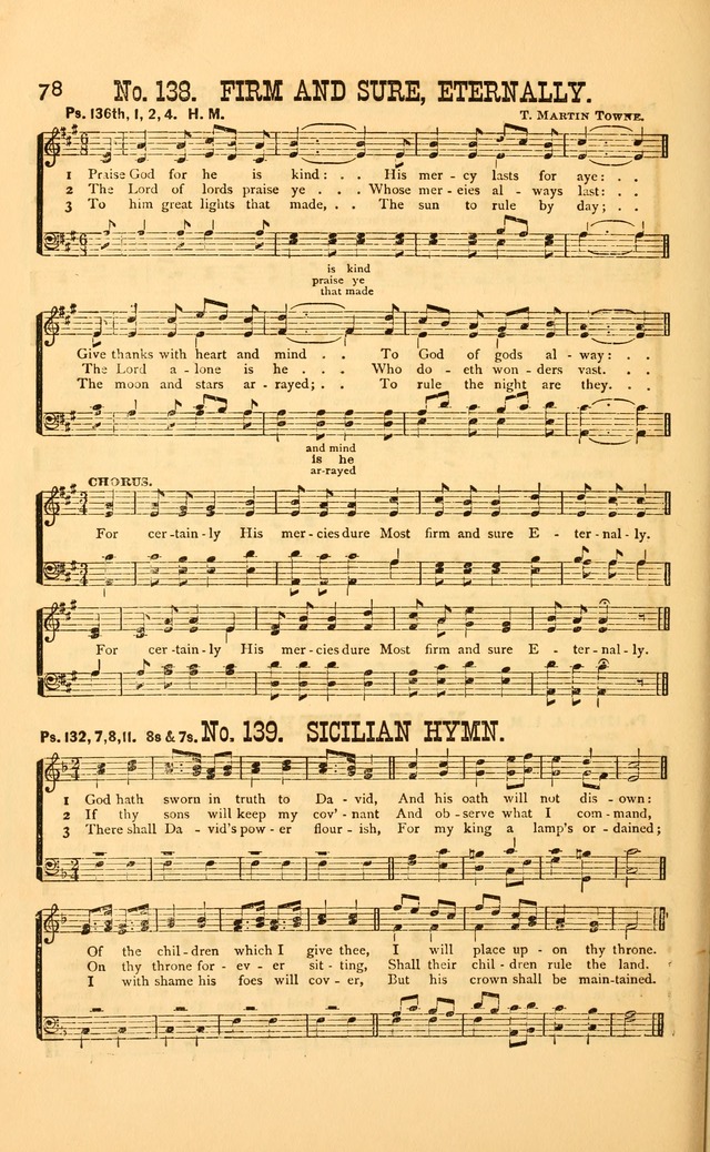 Bible Songs: consisting of selections from the psalms, set to music, suitable for Sabbath Schools, Prayer Meetings, etc. page 78