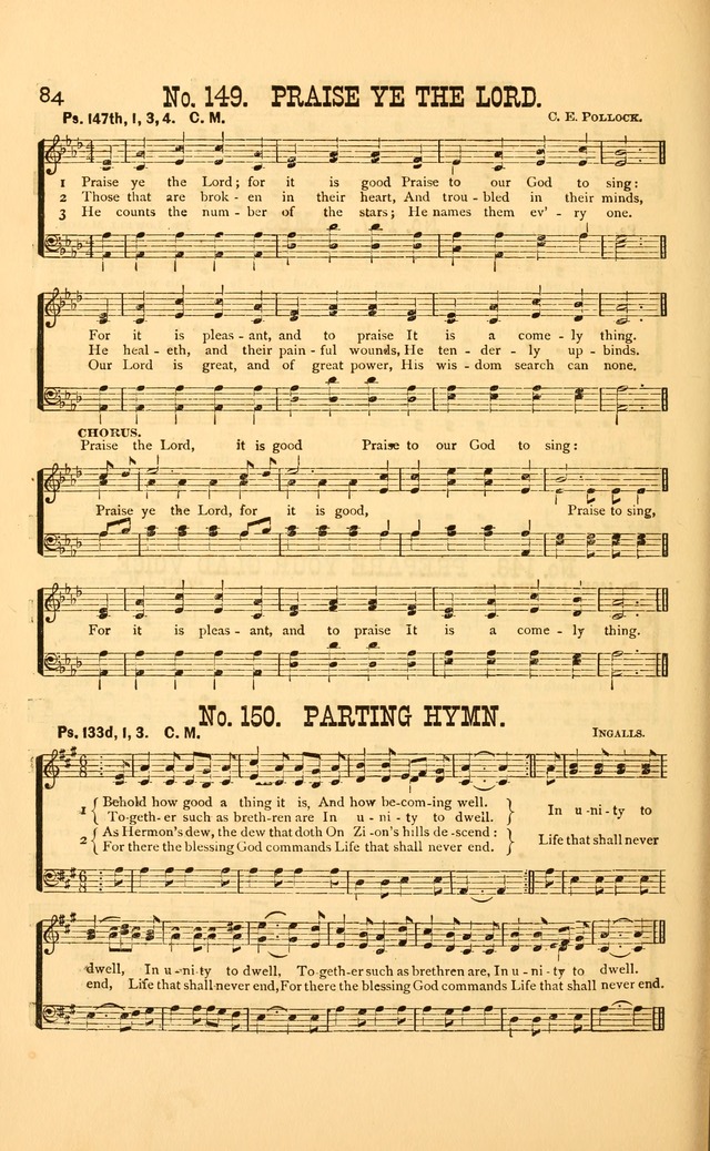 Bible Songs: consisting of selections from the psalms, set to music, suitable for Sabbath Schools, Prayer Meetings, etc. page 84