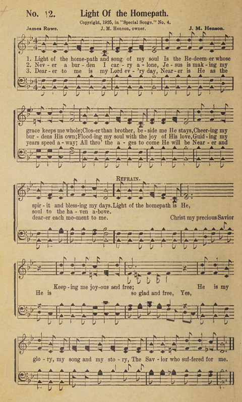 Beth-el Bells: a book of gospel songs for all christian work and worship page 12