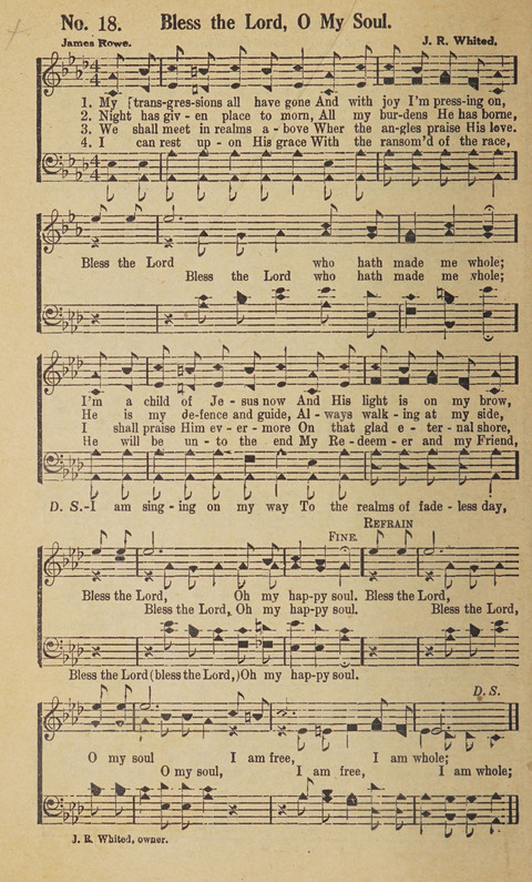 Beth-el Bells: a book of gospel songs for all christian work and worship page 18