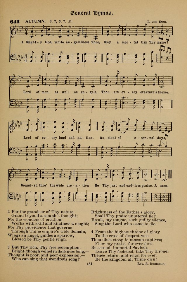 Hymnal Companion to the Prayer Book with Accompanying Tunes (Second Edition) page 482