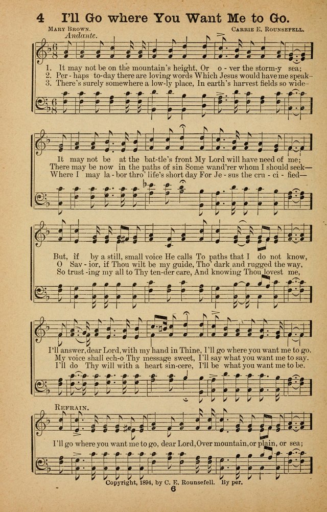 The Bow of Promise: hymns new and old for missionary and revival meetings and Sabbath-schools page 9