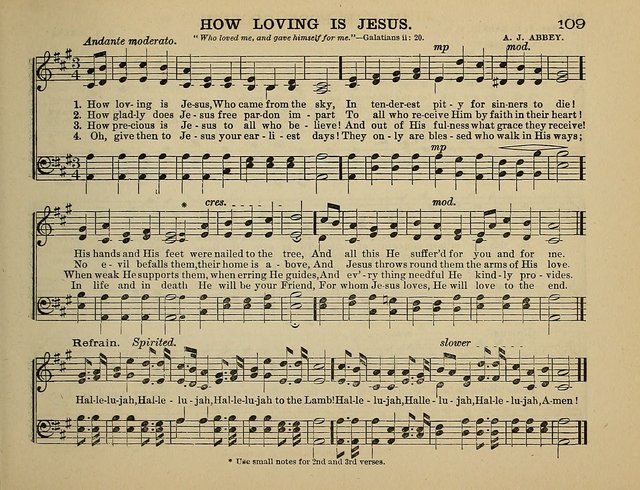 The Banner of Victory: a choice selection of songs, duets, quartets, and choruses, for Sunday schools, prayer and praise meetings, and the fireside page 109