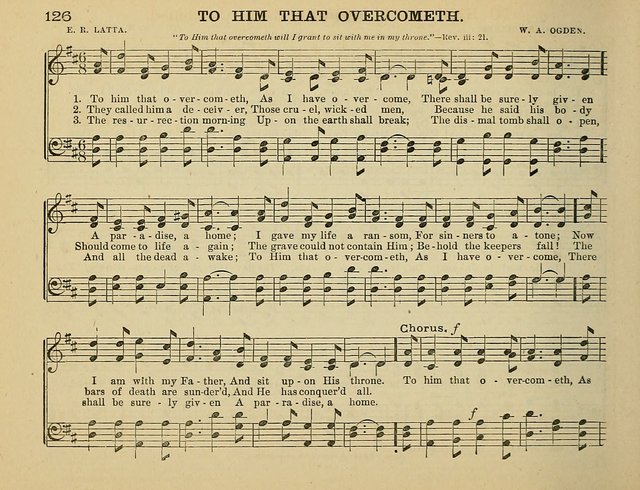 The Banner of Victory: a choice selection of songs, duets, quartets, and choruses, for Sunday schools, prayer and praise meetings, and the fireside page 126